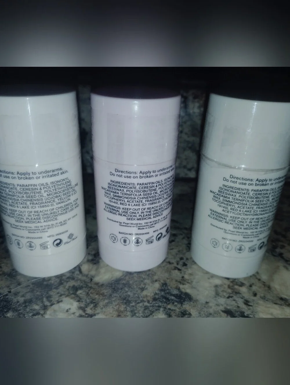 Amber glow women's deodorant set includes all three vanilla cream / Sweet Rose /